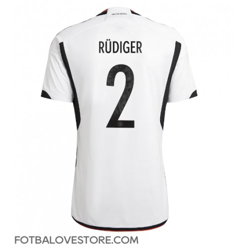Německo Antonio Rudiger #2 Domácí Dres MS 2022 Krátkým Rukávem